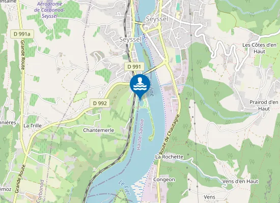 Map of SEYSSEL - PLAN D'EAU LES GOUILLES