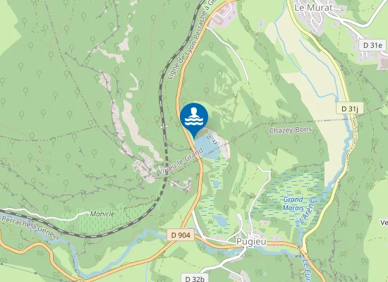 Map of VIRIEU LE GRAND - LAC DE VIRIEU