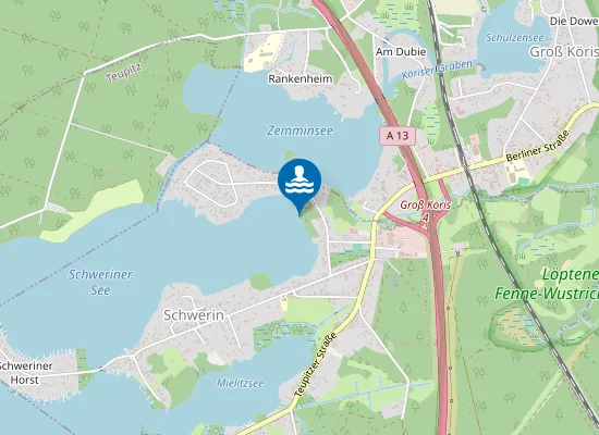 Map of SCHWERINER SEE SCHWERIN