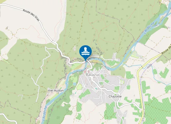 Map of L'ARDECHE AU PONT DE BALAZUC