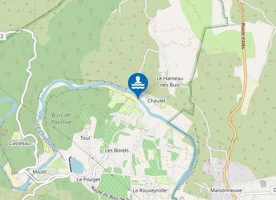 Map of LE CHASSEZAC A LA PLAGE DE CHAULET