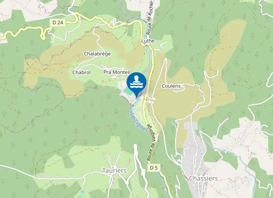 Map of LA LIGNE AU CAMPING LES RANCHISSES