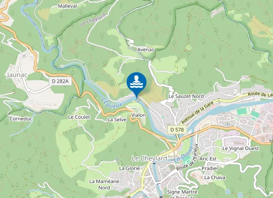 Map of L'EYRIEUX A LA PLAGE DU CHAMBAUD