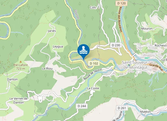 Map of LA GLUEYRE A LA PLAGE DE FONTUGNE