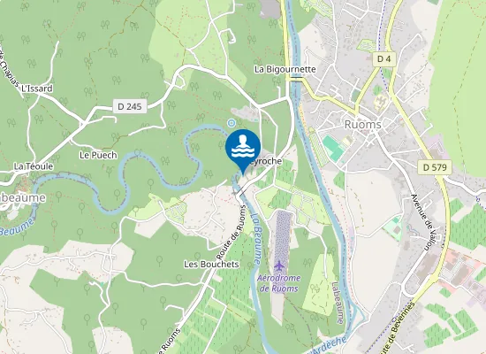 Map of LA BEAUME A LA PLAGE DE PEYROCHE