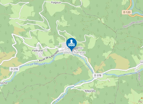 Map of LA SALIOUSE A LA PLAGE LA BACHASSE