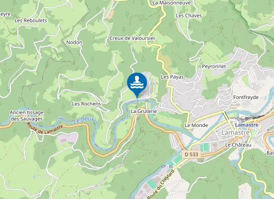 Map of LE DOUX AU LIEU DIT LE RETOURTOUR