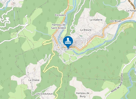 Map of L'EYRIEUX A LA PLAGE DE LA THEOULE