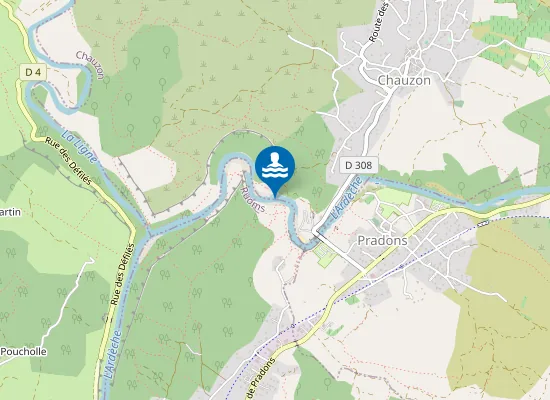 Map of L'ARDECHE AU LIEU-DIT MOULIN DU GRAZEL