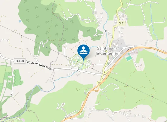 Map of LA CLADUEGNE AU PLAN D'EAU DU CAMPING DES ARCHES