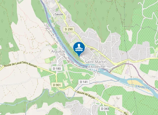 Map of L'ARDECHE A LA PLAGE DU GRAIN DE SEL