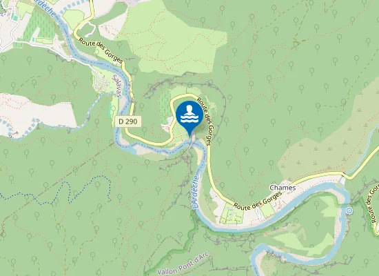 Map of L'ARDECHE AVAL PONT D'ARC