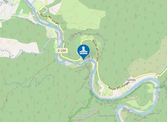 Map of L'ARDECHE AMONT PONT D'ARC