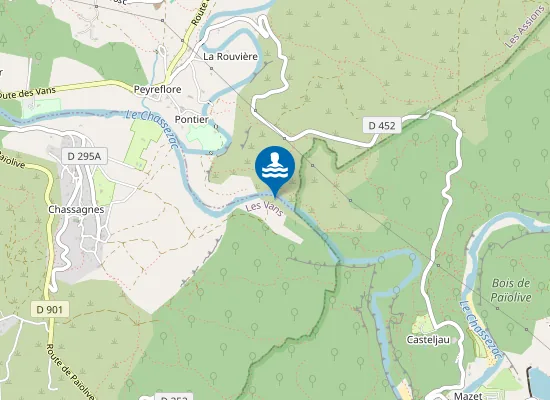 Map of LE CHASSEZAC AU MALPAS CORNILLON