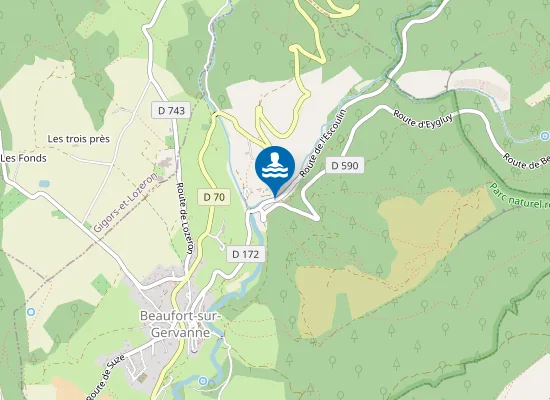 Map of GERVANNE AMONT DE BEAUFORT