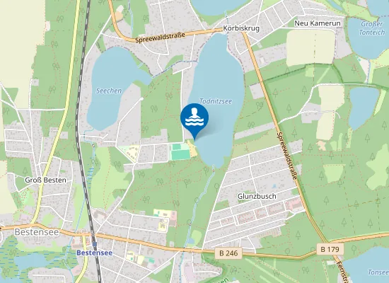 Map of TODNITZSEE BESTENSEE