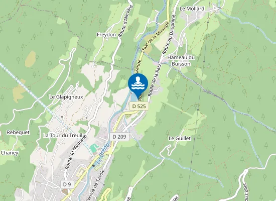 Map of Allevard - Lac De La Mirande