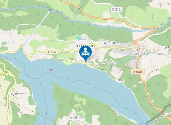 Map of CORPS - LAC DU SAUTET - BASE NAUTIQUE