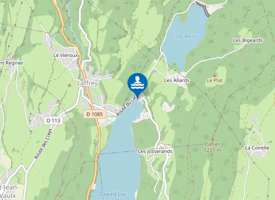 Map of LAFFREY - LAC DE LAFFREY - PLAGE NORD