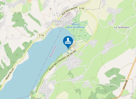 Map of MONTFERRAT - LAC DE PALADRU