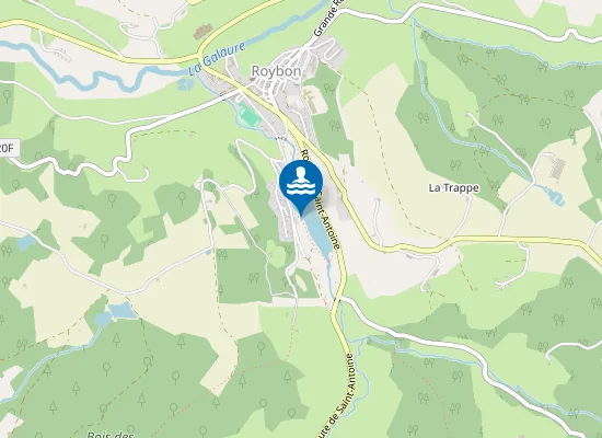 Map of ROYBON - LAC DE ROYBON