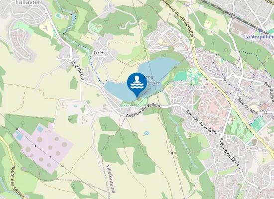 Map of SAINT QUENTIN FALLAVIER - ETANG DE FALLAVIER