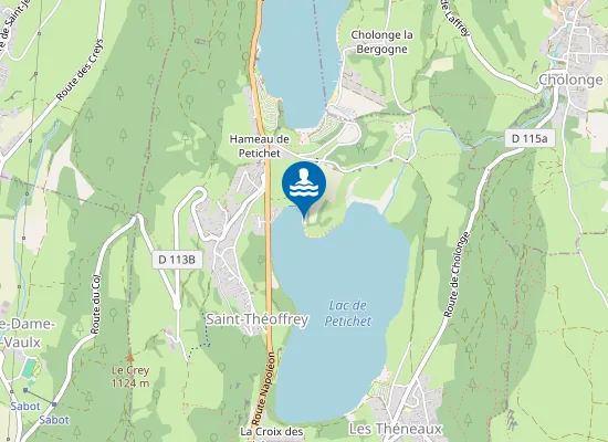 Map of SAINT THEOFFREY - LAC DE PETICHET