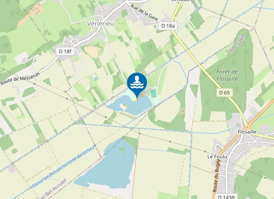 Map of VENERIEU - LAC DE VENERIEU