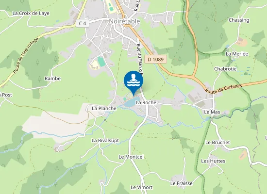 Map of PLAN D'EAU DE NOIRETABLE