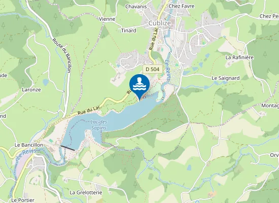 Map of LAC DES SAPINS-BAIGNADE POINT SUD