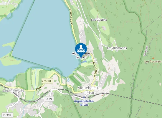 Map of PLAGE MUNICIPALE DU PORT D'AIGUEBELETTE