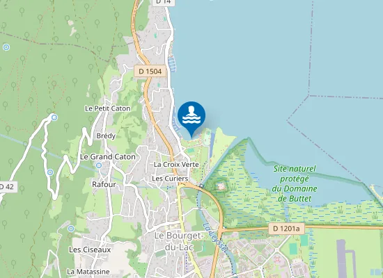 Map of PLAGE MUNICIPALE DU BOURGET DU LAC
