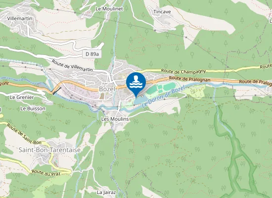 Map of PLAN D'EAU DE BOZEL