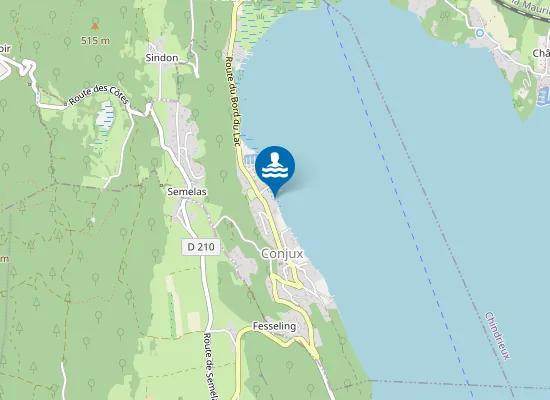 Map of PLAGE MUNICIPALE DE CONJUX