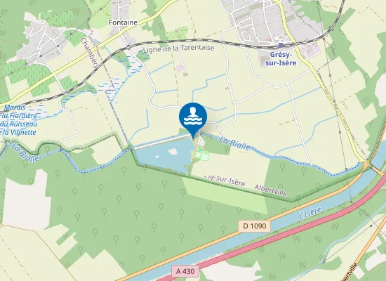 Map of PLAN D'EAU DU LAC DE GRESY