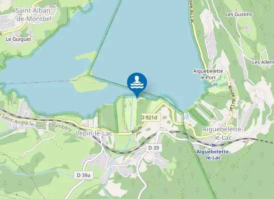 Map of PLAGE CAMPING LES PEUPLIERS