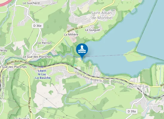 Map of PLAGE BASE DE LOISIRS DE LEPIN