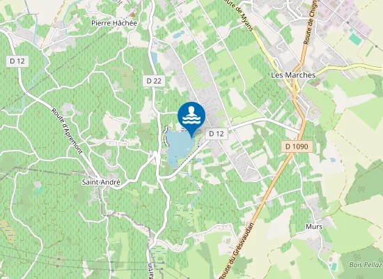 Map of PLAN D'EAU DE SAINT ANDRE LES MARCHES