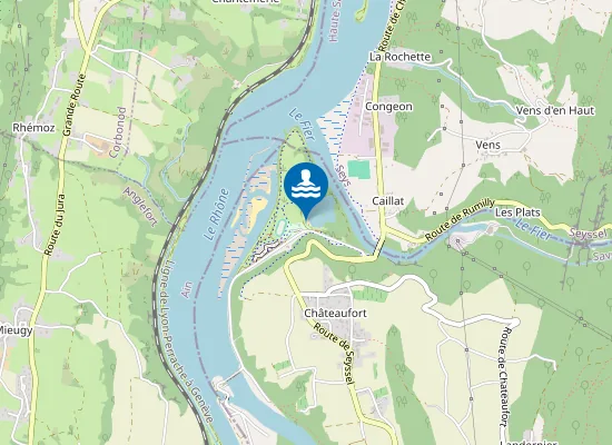 Map of PLAN D'EAU DE L'ESPACE SPORTS ET NATURE DU FIER