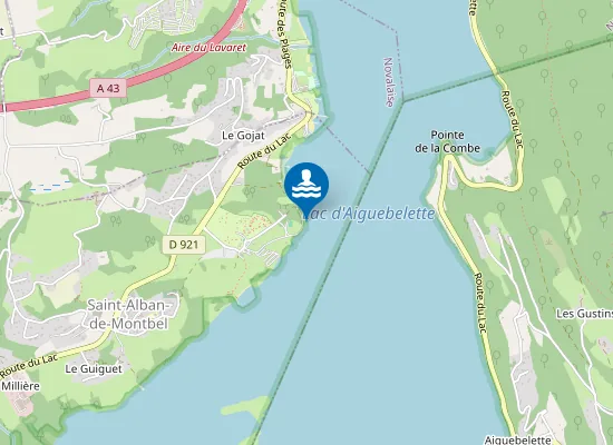 Map of PLAGE BASE DE LOISIRS DU SOUGEY