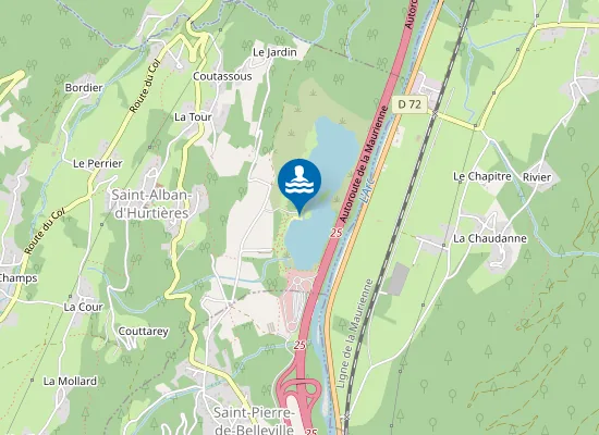 Map of PLAN D'EAU DES HURTIERES