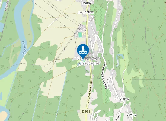 Map of PLAN D'EAU DE SERRIERES EN CHAUTAGNE
