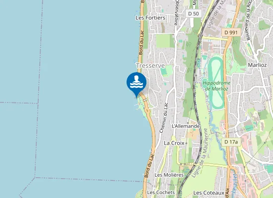 Map of PLAGE DU LIDO