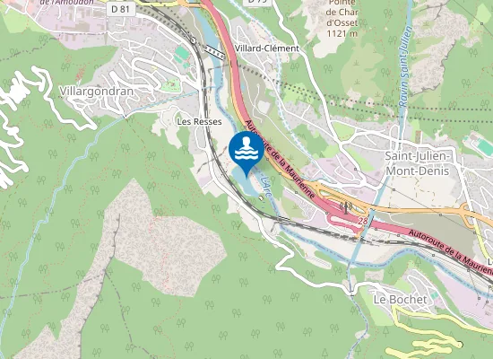 Map of PLAN D'EAU DES OUDINS