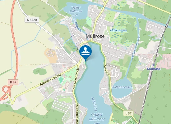 Map of GROSSER MUELLROSER SEE MUELLROSE FREIBAD