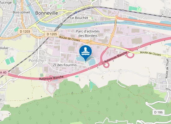 Map of BONNEVILLE MOTTE LONGUE
