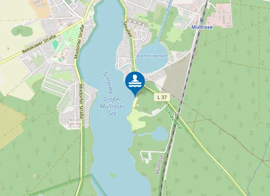 Map of GROSSER MUELLROSER SEE MUELLROSE STRANDBAD