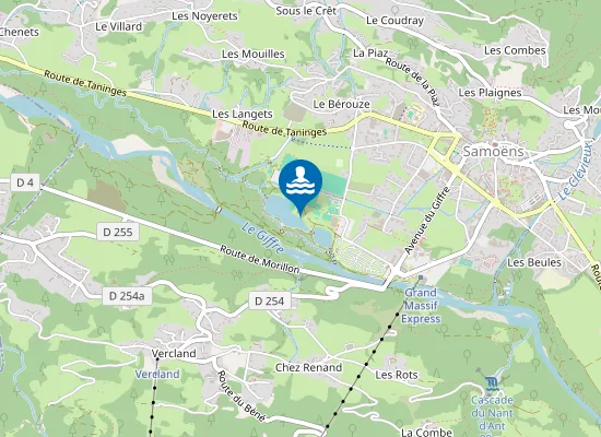 Map of SAMOENS LAC DES DAMES