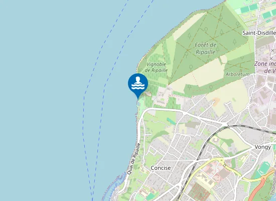 Map of THONON CENTRE NAUTIQUE