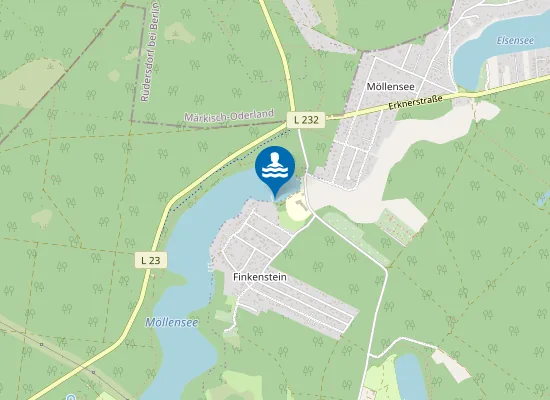 Map of MOELLENSEE KAGEL GRUENHEIDE ZELTPLATZ E37